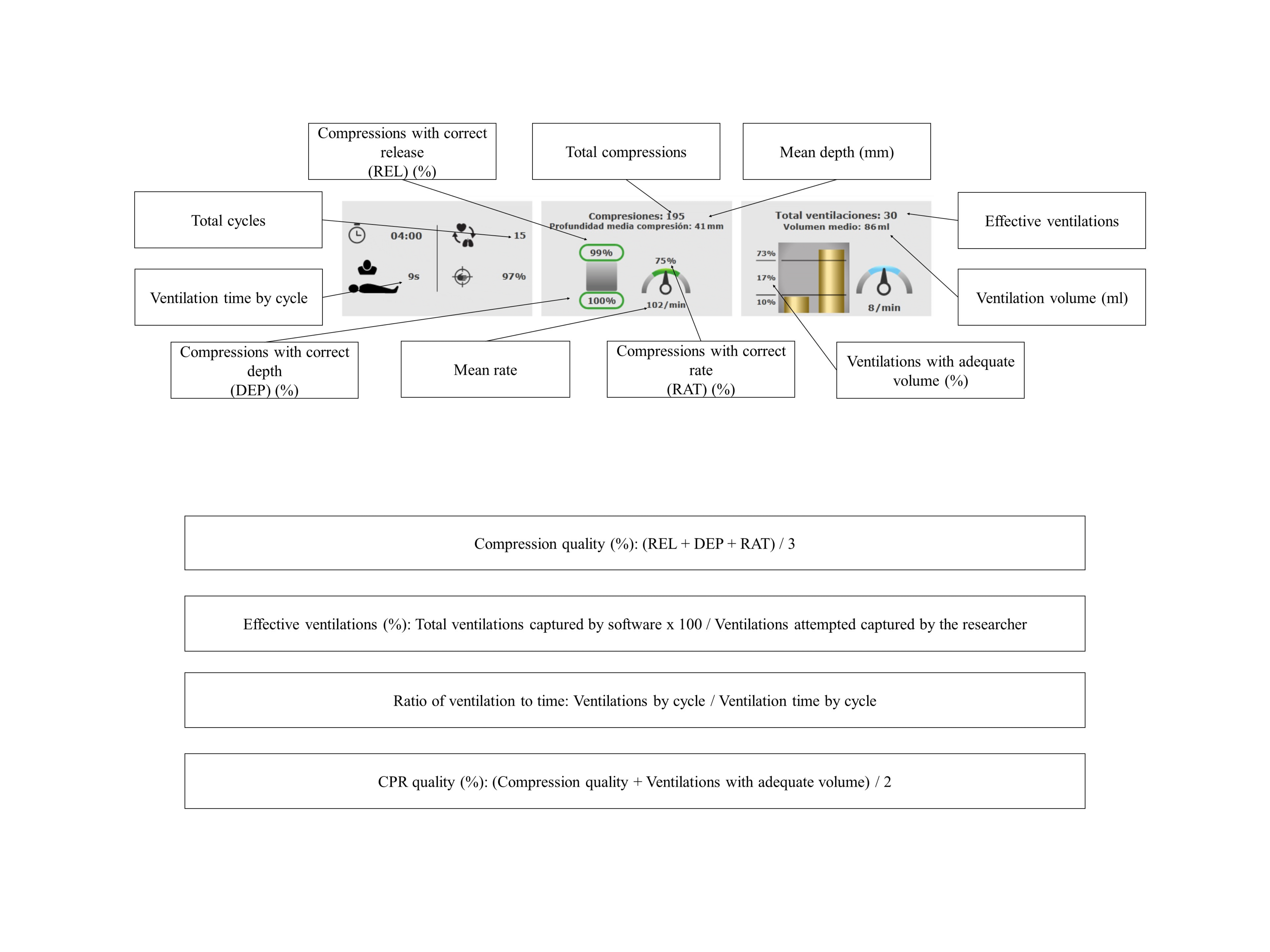 Description of the study variables by Laerdal Session Viewer
Software.Study variables. Calculation formulas of some variables. mm:
millimetres; ml: millilitres.