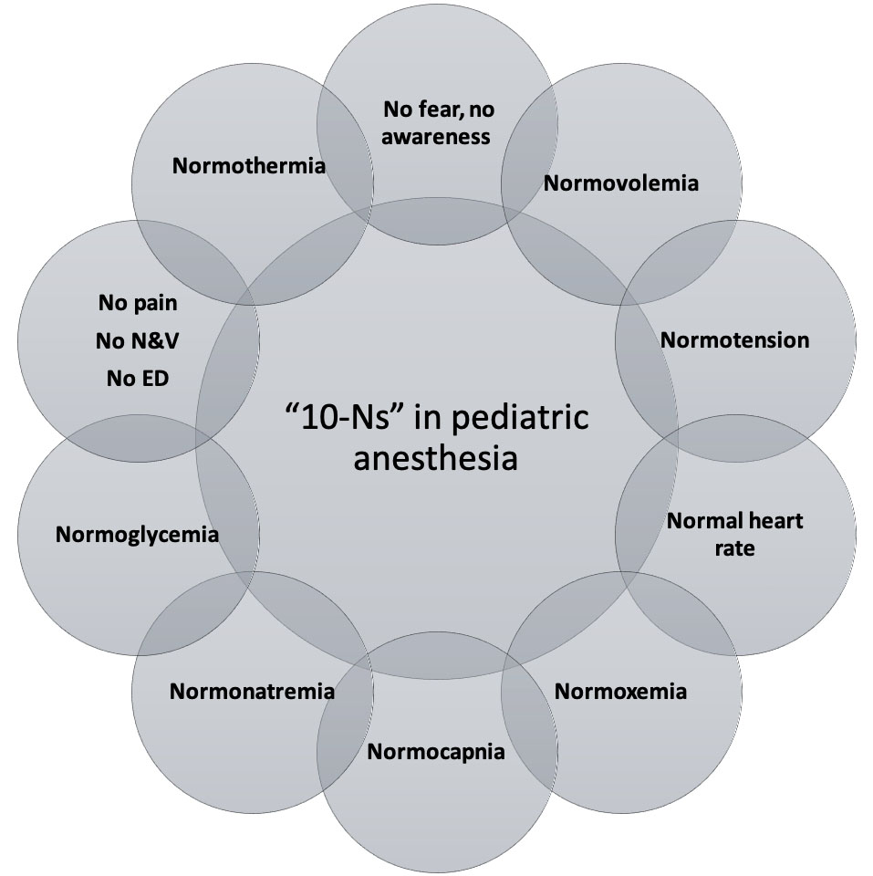 10-N concept of pediatric anesthesia. Adapted from
www.safetots.org.