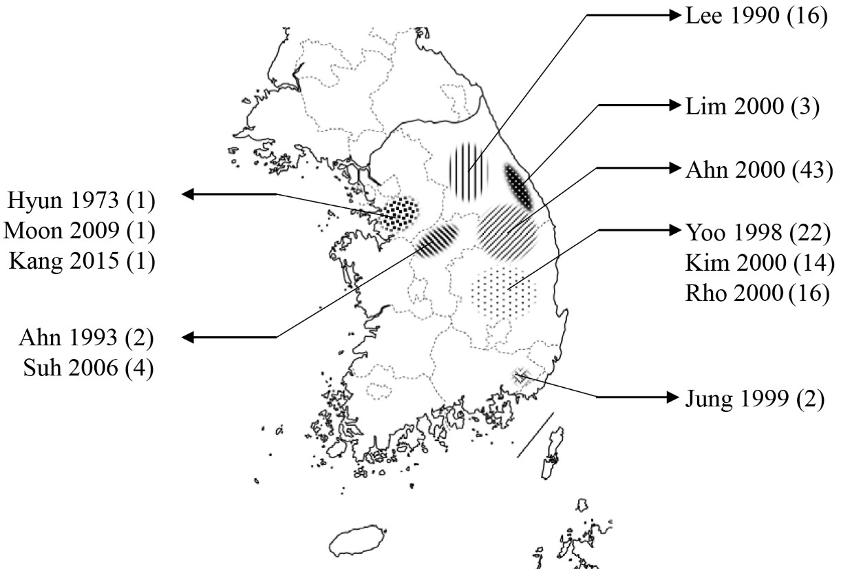 A generating region of amatoxin poisoning in Korea.
