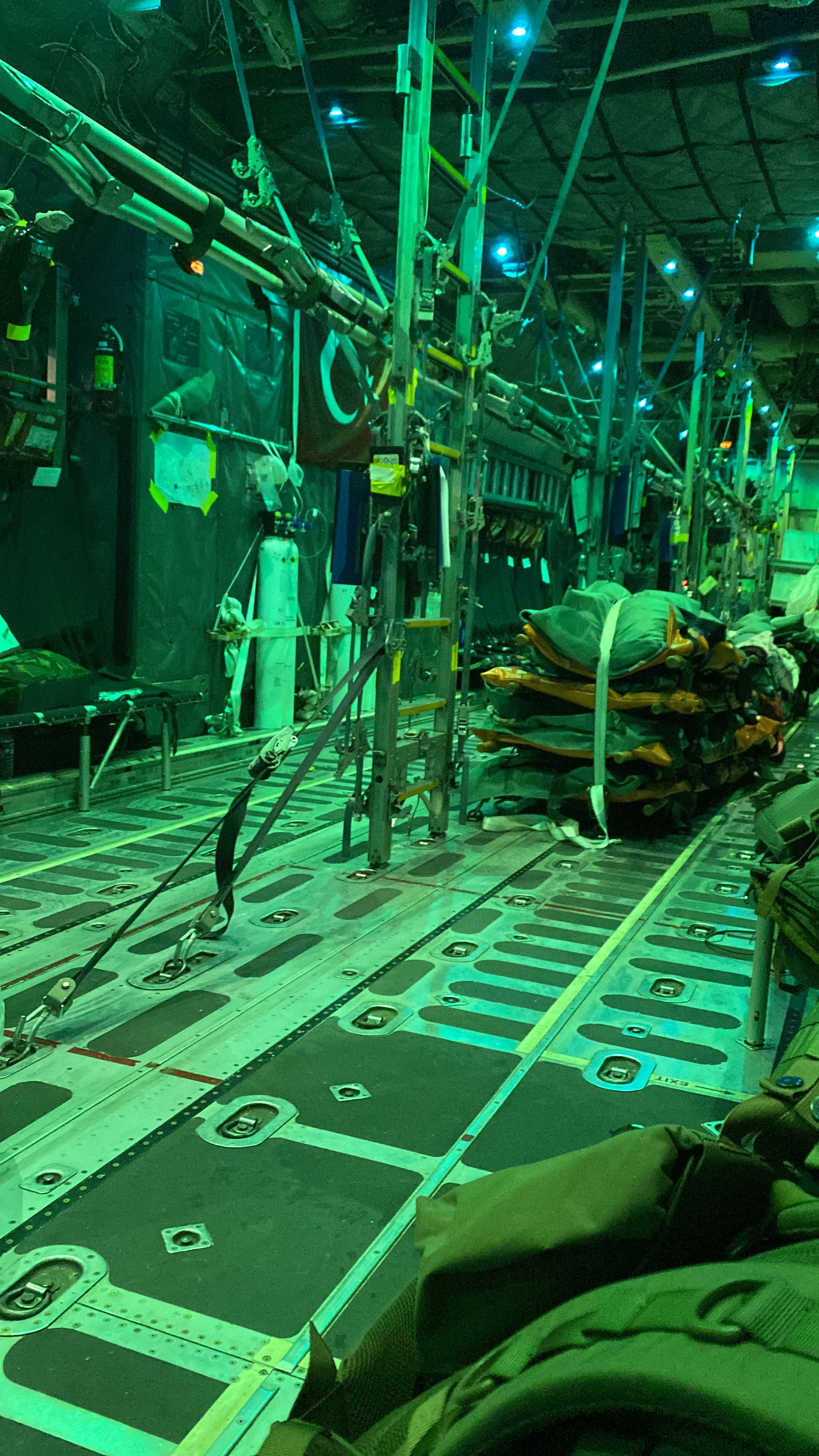 Inside view of the aircraft.