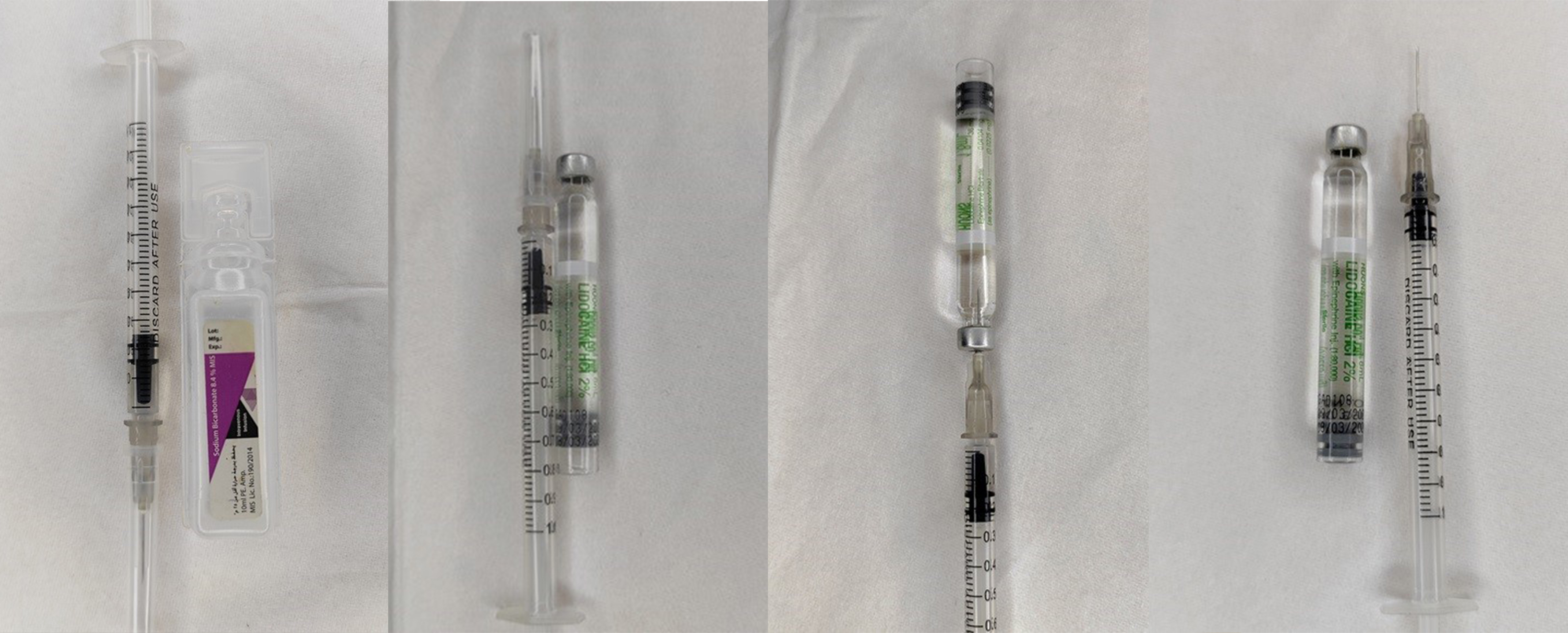 Preparation of buffered lidocaine.