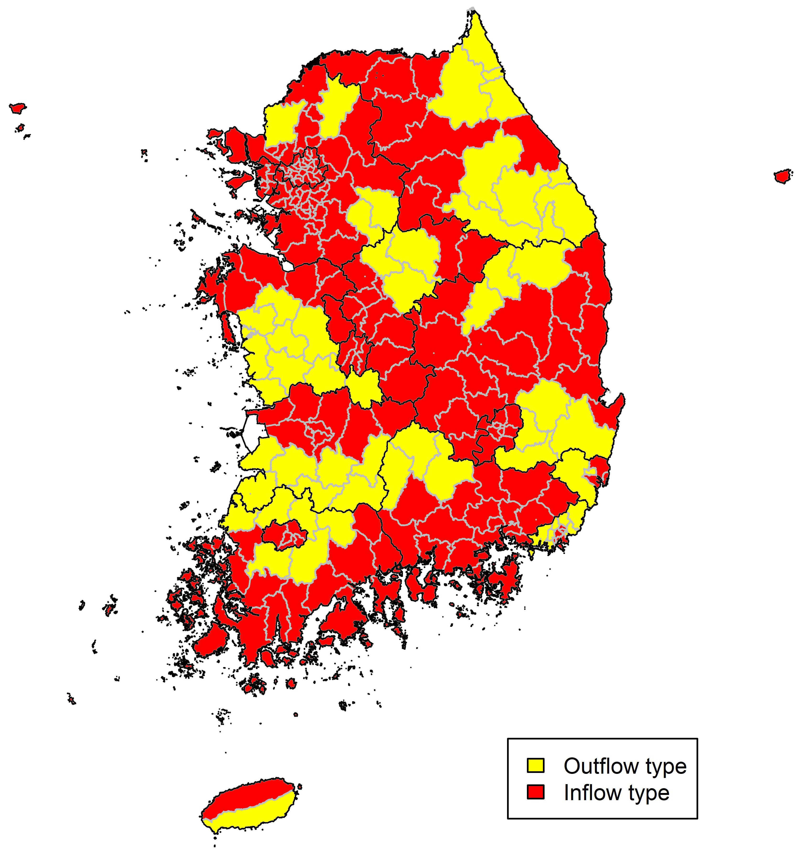 Clusters and types of critically ill emergency patients in 70
intermediate medical service districts.